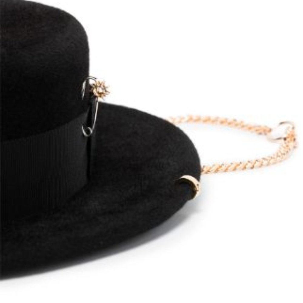 Ruslan Baginskiy chain strap boater hat